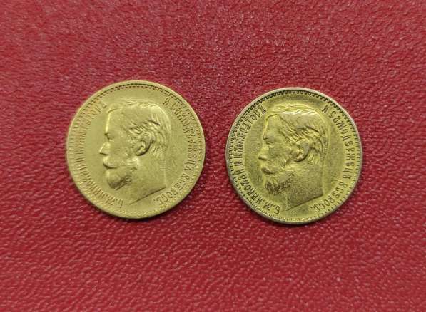Золотые монеты 5 рублей, 2 шт, 1898 год в Ставрополе фото 4