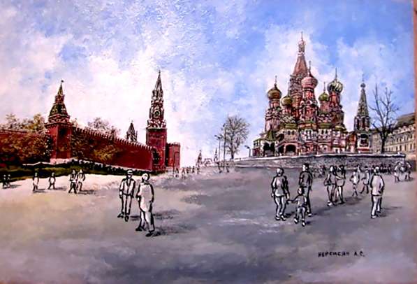Живопись с архитектурными видами в Москве фото 9