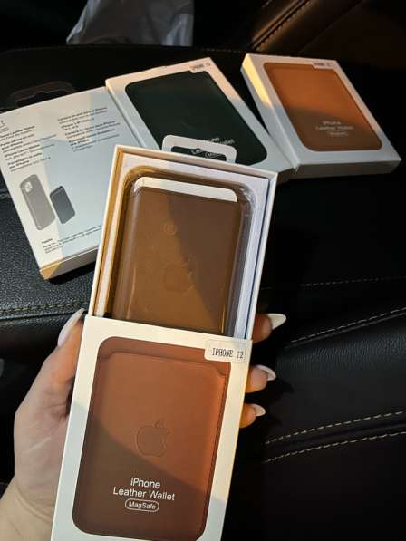 Чехол-бумажник Apple MagSafe для iPhone, кожа в Люберцы фото 4