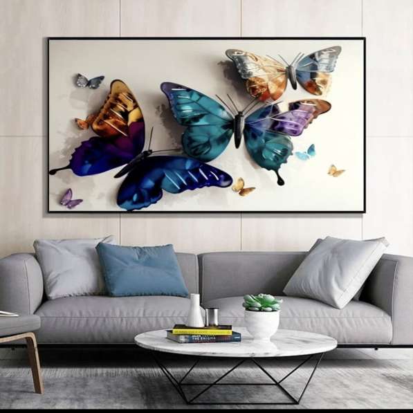 Интерьерная картина маслом бабочки ручная работа