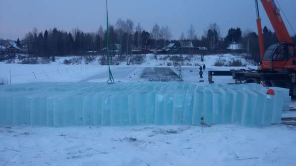 Природный лед для ледового городка, ледовой скульптуры в Кирове