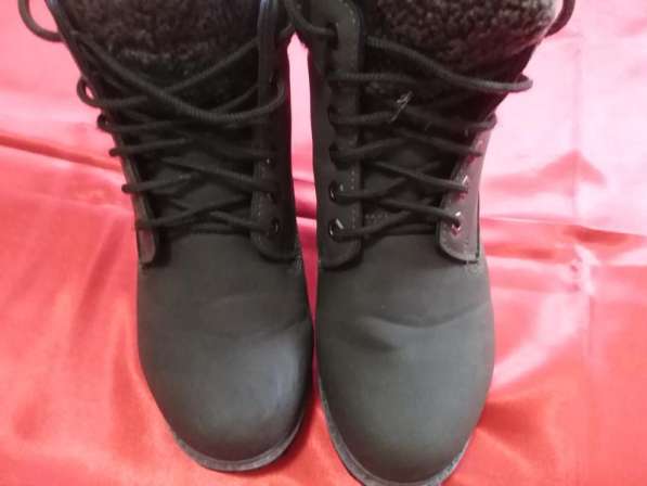 Зимние ботинки нубук на меху в стиле тимберленд хаки р. 38 с в фото 7