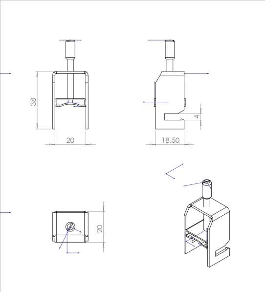 SK-20 зажим экрана