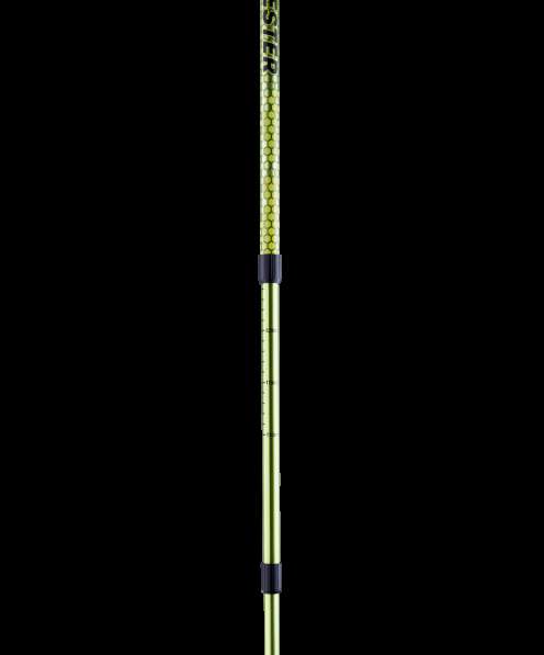 Палки для скандинавской ходьбы Forester, 67-135 см, 3-секционные, болотный/жёлтый в Сочи фото 5