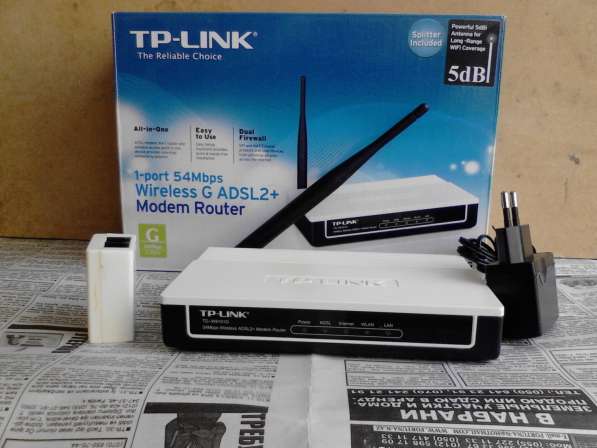 Modem Router TP-LINK 1-port 54Mbps Wireless G ADSL2+