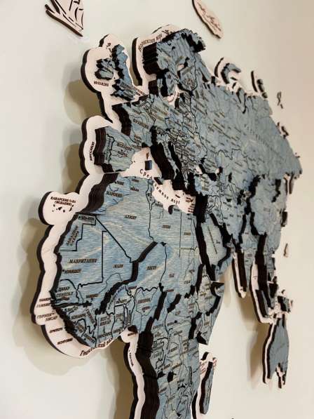 Карта мира из дерева В НАЛИЧИИ! в Москве фото 4