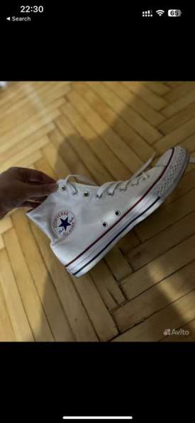 Кеды converse белые высокие в Москве фото 6