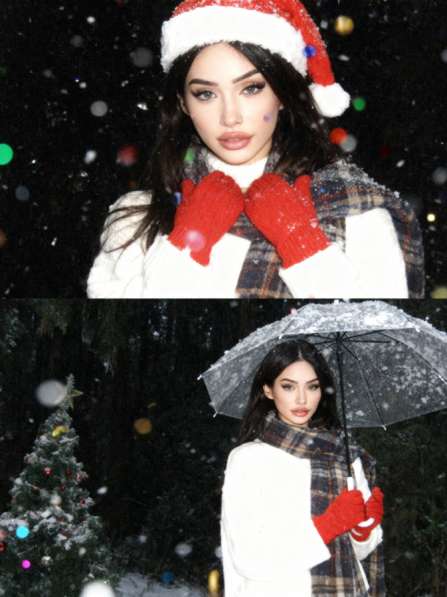 Трендовое зимнее фото ии. Нейрофотосессия