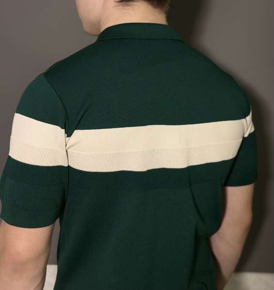 Мужская футболка-поло Lacoste зелёная в Краснодаре фото 4