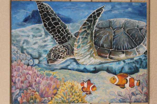 Картина маслом"Подводный мир"60х45см в Севастополе