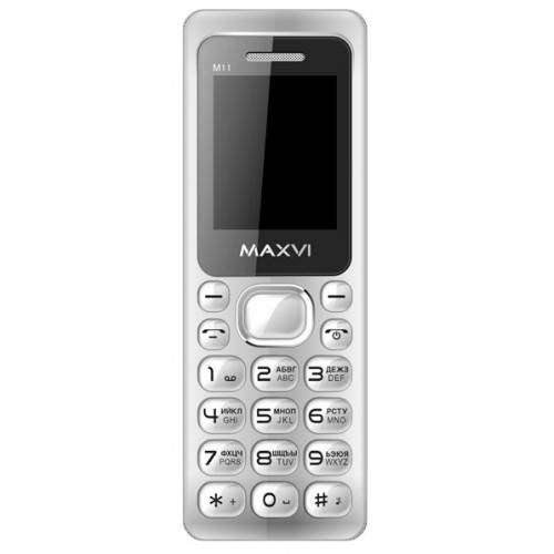 Телефон мобильный MAXVI M11 SILVER