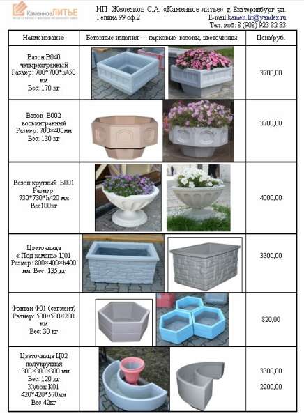 Урна бетонная для мусора в Екатеринбурге фото 13