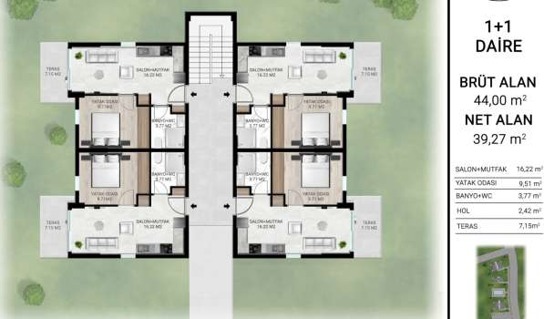 2-квартира 44м² Турция, Бодрум, Гюмюшлюк в фото 4