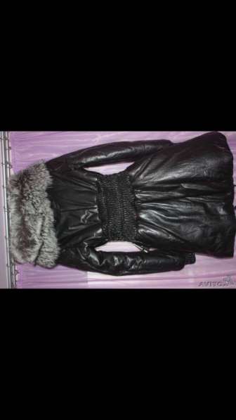 Пуховик новый Fashion Furs Италия кожа чернобурка размер 46 в Москве фото 4