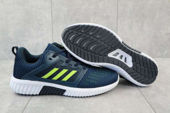 Кроссовки Adidas весна-осень, мужские, сине-зелёные в 