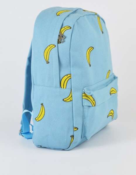 Рюкзак городской голубой бананы Banana в фото 5