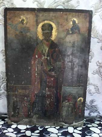 Породам икону Николая Чудотворца спредстоящими.1859года