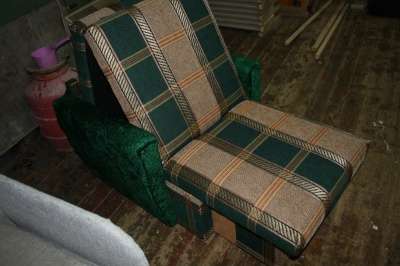 Выкатное кресло-кровать плюш с шениллом в Санкт-Петербурге фото 4