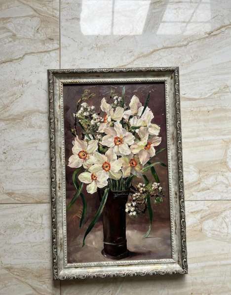 Нарциссы картина маслом в Ростове-на-Дону