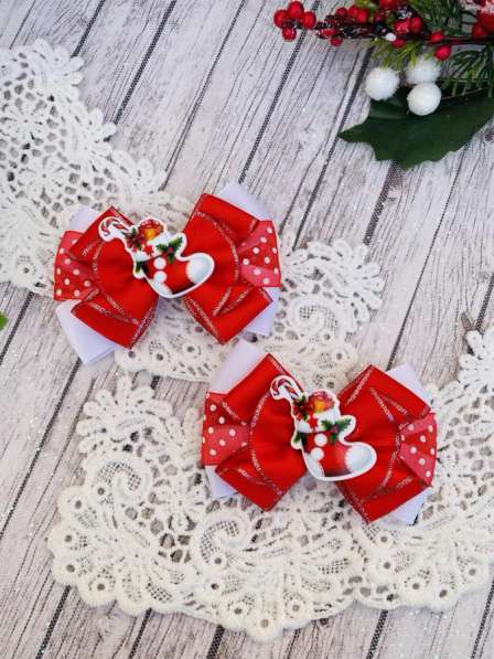 Новогодние Бантики и заколочки ручной работы в Анжеро-Судженске фото 11