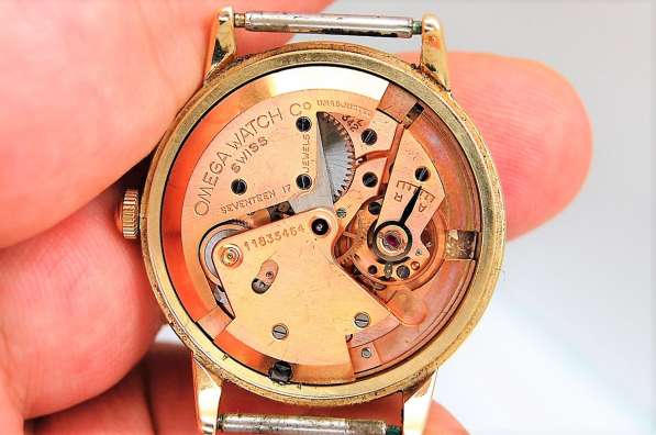 Золотые винтажные мужские часы 14k Omega Automatic в Москве