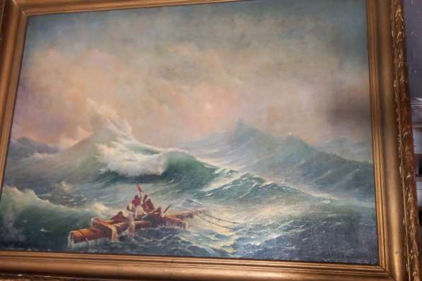 Картина Море в шторм, холст, масло, копия, 1945 год