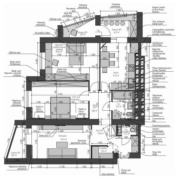 Дизайн интерьера, проект квартиры или дома в 