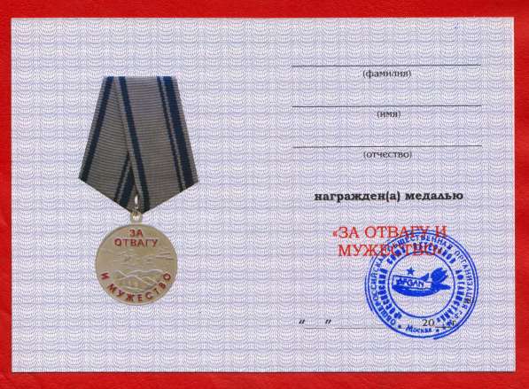 Россия медаль За отвагу и мужество документ в Орле фото 24
