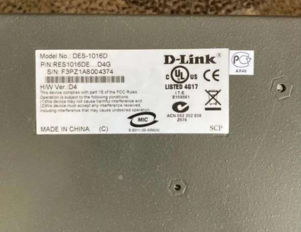 Коммутатор D-Link DES-1016D/H1