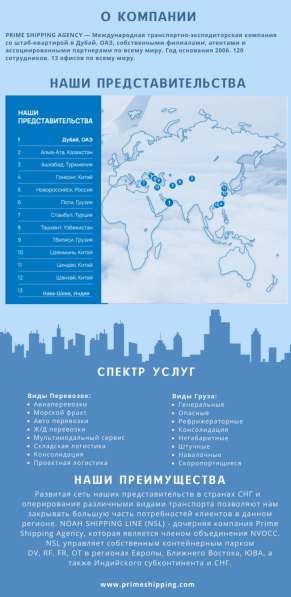 Международная транспортная компания Prime Shipping Agency