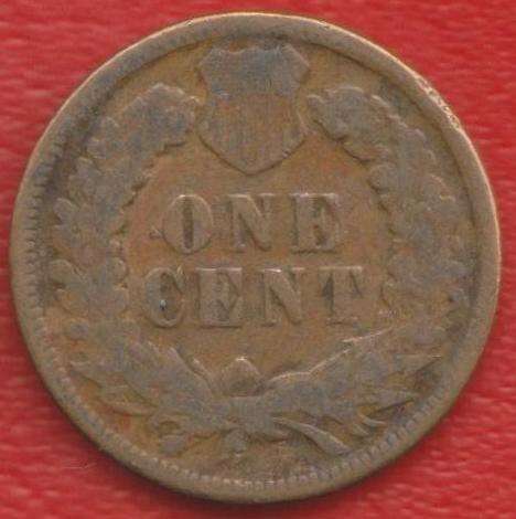 США 1 цент 1887 г. №2 без знака мондвора Филадельфия