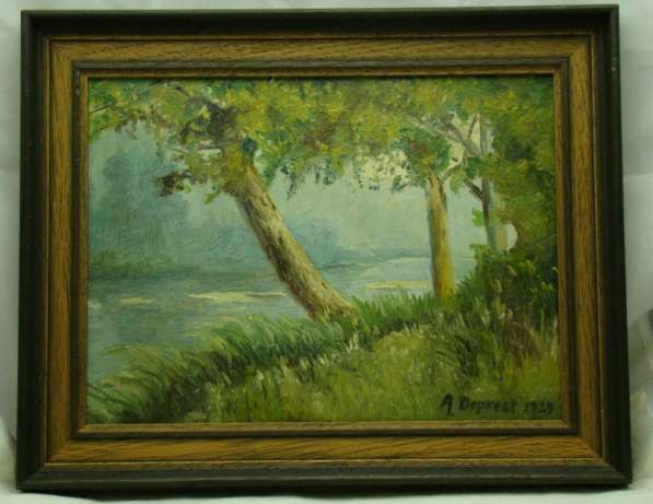 Картина старинная пейзаж (W596) в Москве фото 8