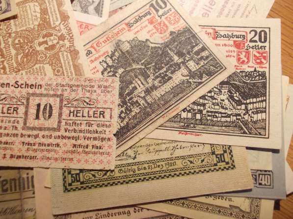 Подлинные нотгельды Австрии 1919-1921 годы. 100 штук в Самаре