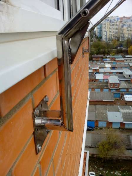 Бельевая сушилка для высоких балконов из нержавеющей стали в Краснодаре фото 5