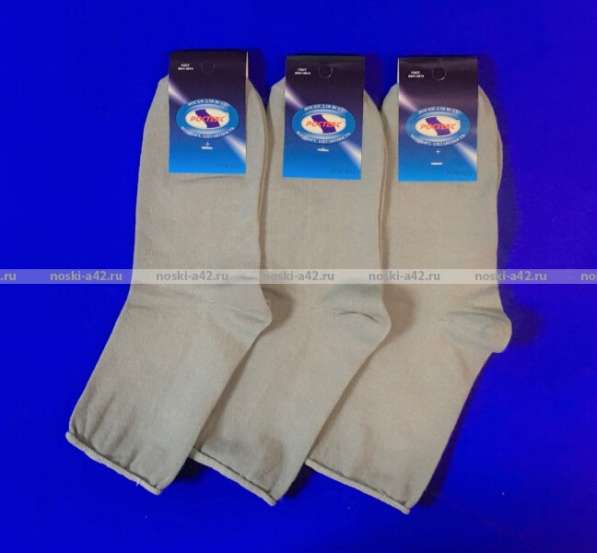 Носки мужские без резинки укороченные Н-210 светло-серые