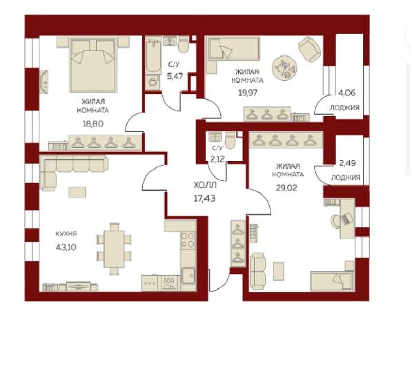 2-кв в Доме Бизнес-класса! ул. Азина 31 в Екатеринбурге фото 13