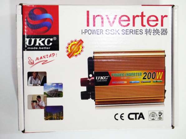 Преобразователь (инвертор) UKC 200W 12V-220V в 