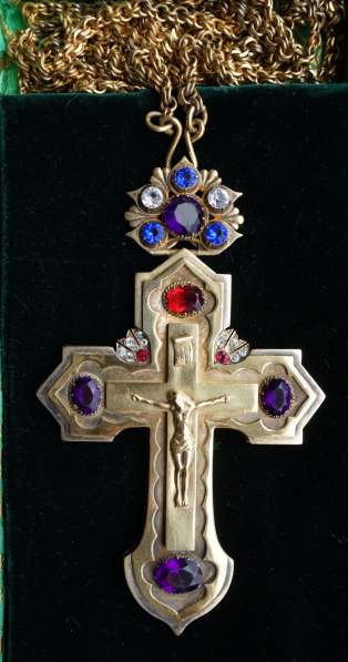 Старинный наградной наперсный крест с украшениями. XIX век в Санкт-Петербурге фото 14