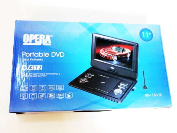 11" DVD Opera NS-1180 Портативный DVD-проигрыватель с Т2 TV в фото 5