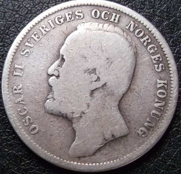 1 крона 1903 г. Oscar II. Швеция. Серебро в фото 3
