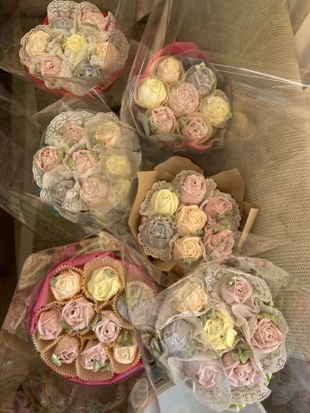 Съедобный букет из зефирных роз в Москве фото 5