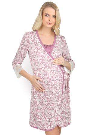 Комплект (халат+сорочка) для роддома Хлоя для беременных и кормящих мам