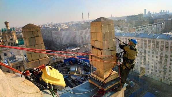 Высотные работы, промышленные альпинисты в Москве фото 3