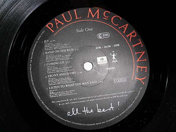 Пластинка виниловая Paul McCartney ‎– All The Best в Санкт-Петербурге фото 4