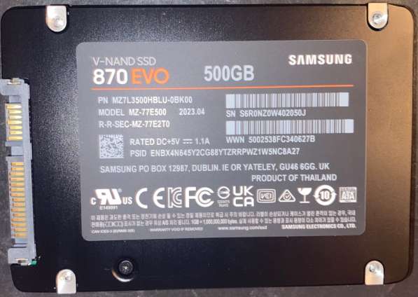 Жесткий диск Samsung SSD 870 EVO 500GB в Санкт-Петербурге