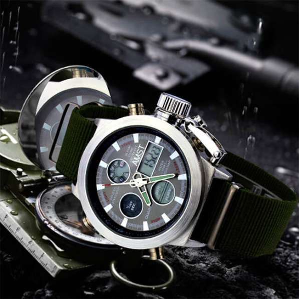 Армейские наручные часы Amst с противоударным корпусом