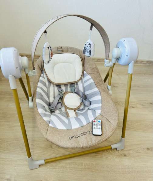 Электронные качели AmaroBaby WOODEN SWING в Екатеринбурге