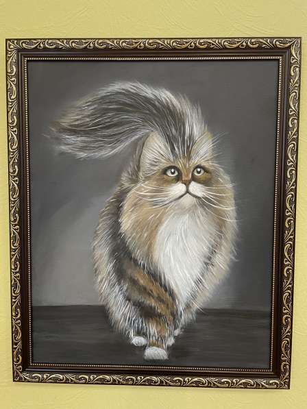 Продаётся картина "Домашняя кошка",холст 40х50см, масло