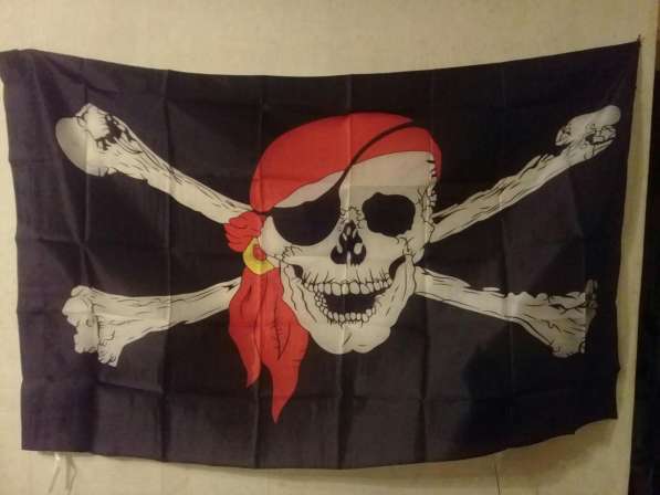 Флаг Пиратский Веселый Роджер 140 х 95см