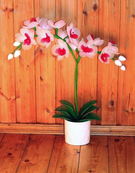 Цветы из капрона. Орхидея из капрона